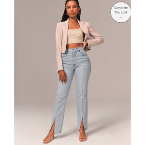 Abercrombie & Fitch Curve Love Ultra High Rise 90s Straight Jean Size 4 L